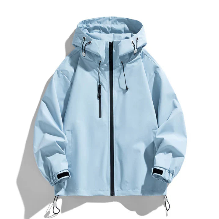 Men's Winter Ski Jacket With Hood And Zipper Elevates Style For Slopes And City