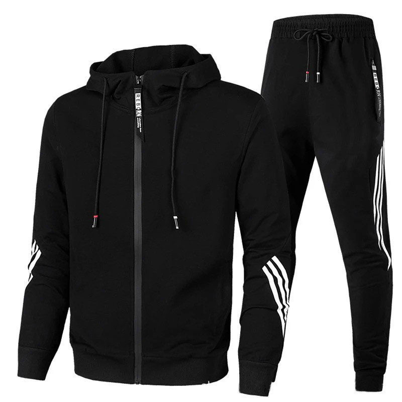Mens Zip Up Tracksuit Set Sporty Casual Wear All Day Comfort Great for Training and Everyday Wear