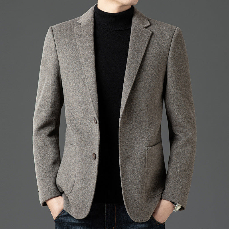 Nordisk Flair Men's Wool Blazer Slim Fit Notched Lapel Two Button Business Casual