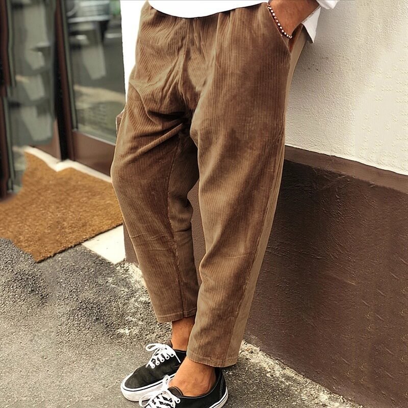 Max Men's Corduroy Pants Comfortable Regular Fit for Everyday Wear and City Walks
