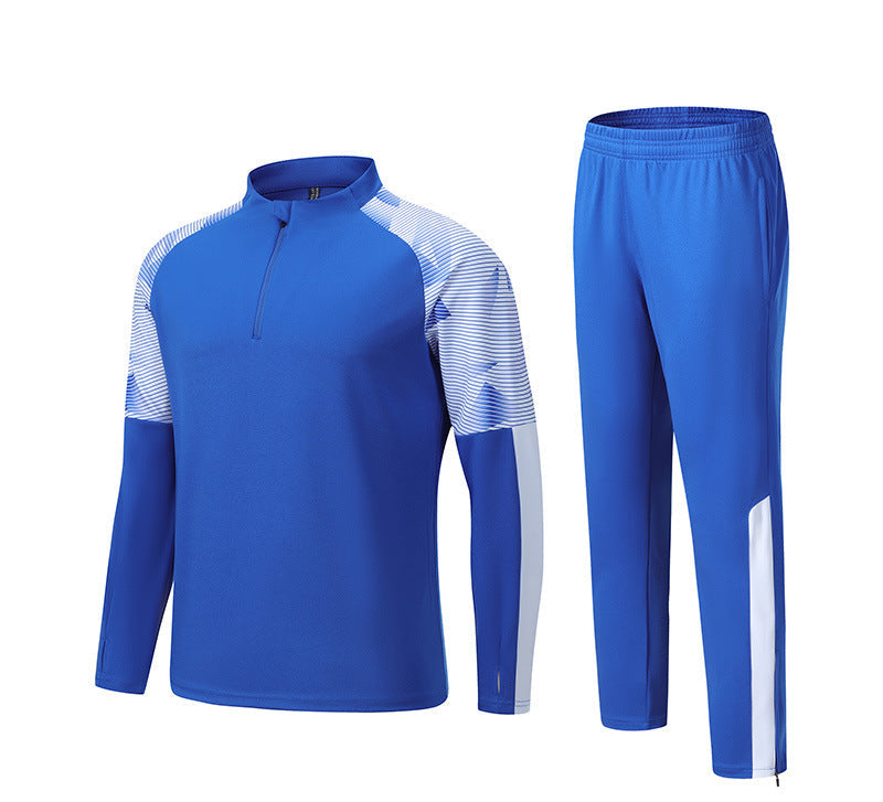 Sport Performance Wear Men's Training Tracksuit Set With Quarter Zip Top And Dynamic Shoulder Detailing