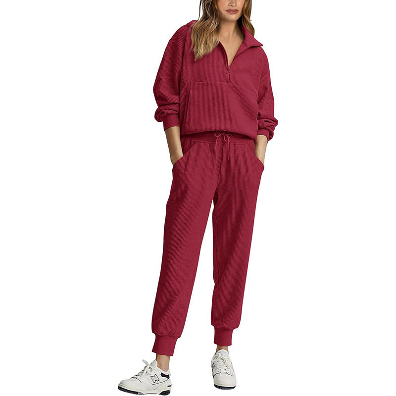 Women’s Relaxed Fit Tracksuit Set | Ribbed Design