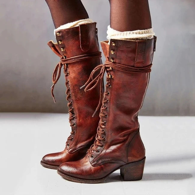 Women’s Stylish Knee-High Boots | Chunky Heel