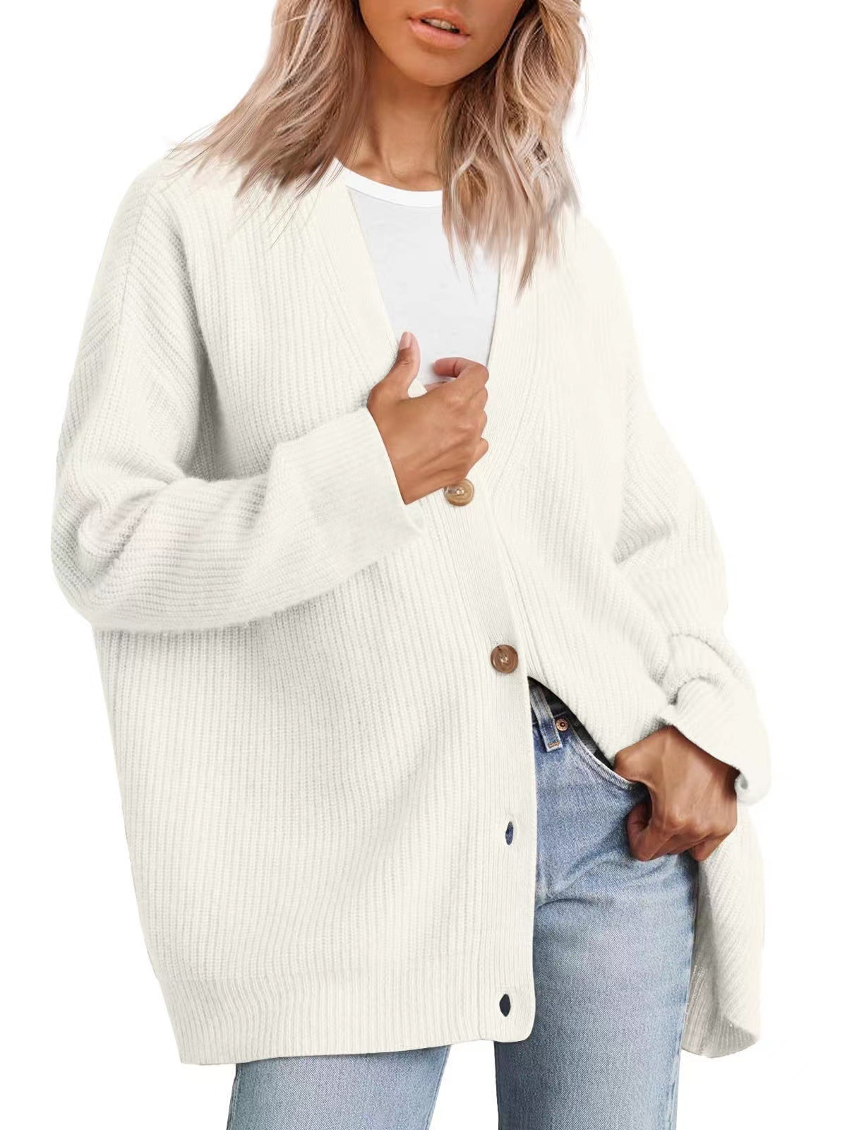 Women’s Oversized Knit Cardigan | Buttoned