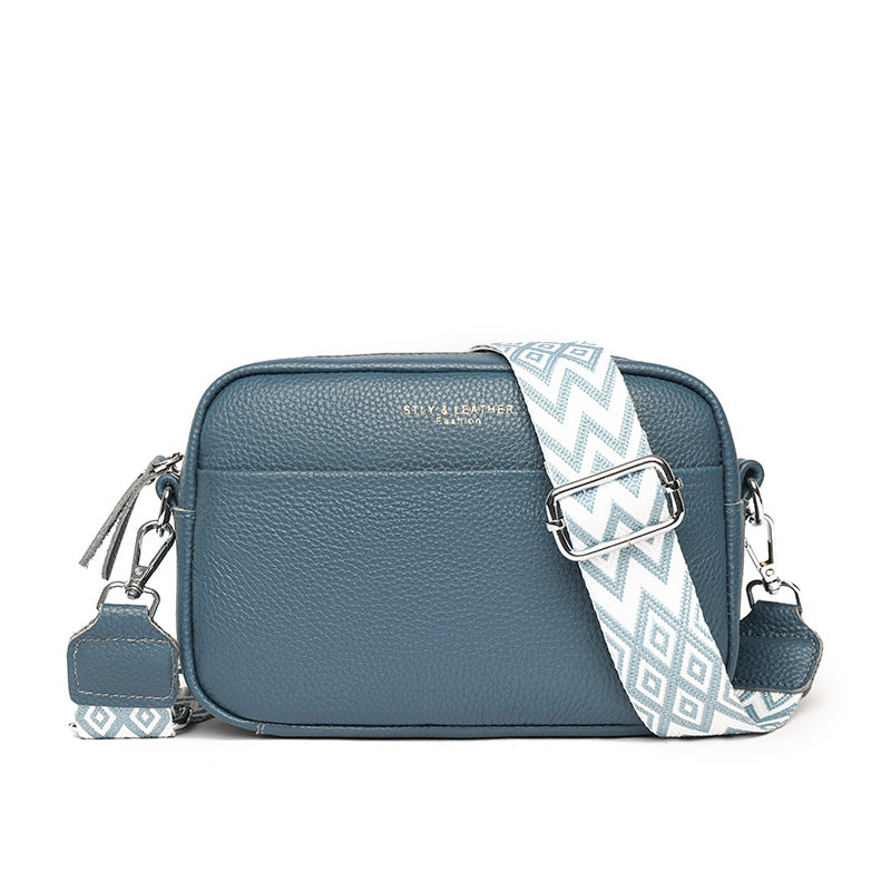 TrendAura Stella Pebbled Leather Crossbody Bag - Compact, Structured Design For Hands-Free Everyday Use