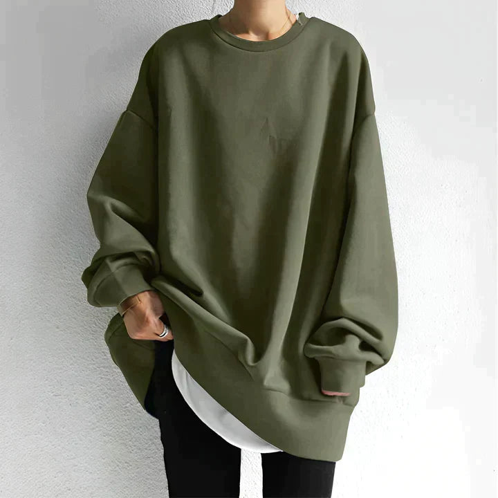 Owena Plus Size Pullover Cozy Oversized Sweater For Curvy Women Effortless Layering Comfort