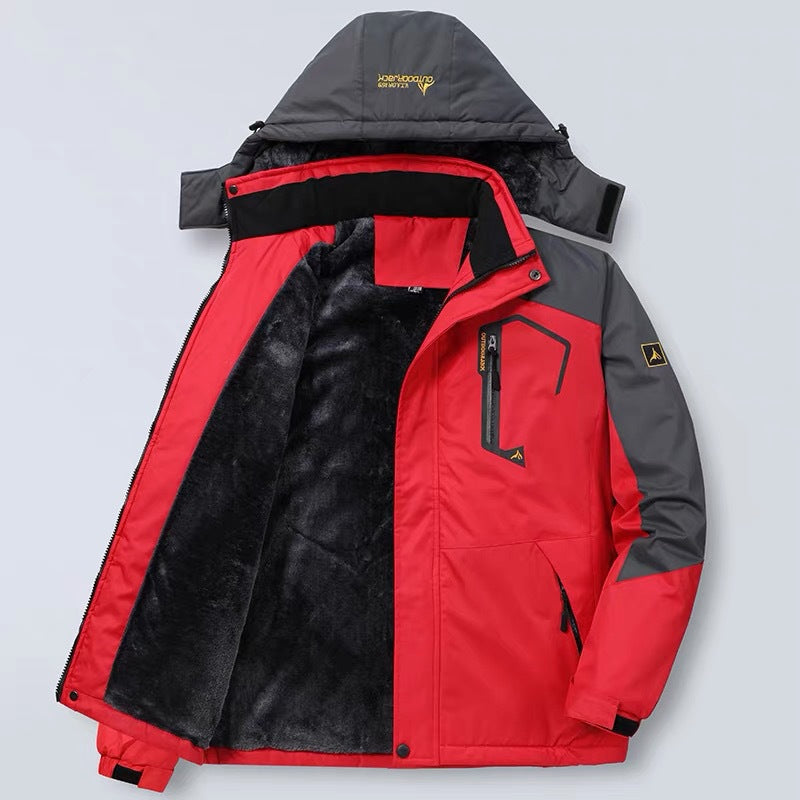 Mens Waterproof Hooded Jacket Regular Fit Wind Resistant With Zip Pockets Nordisk Flair