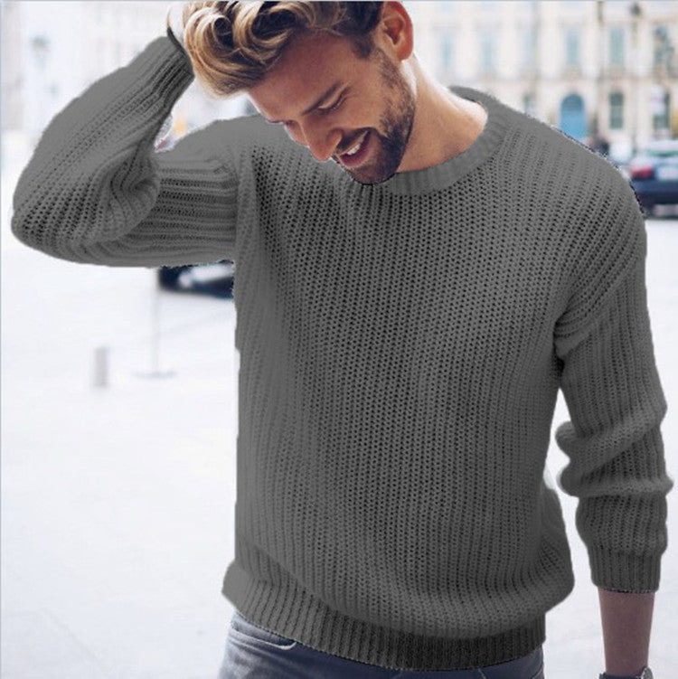 Nordisk-Flair Men's Cotton Blend Sweater Relaxed Fit Crew Neck With Ribbed Hem And Cuffs