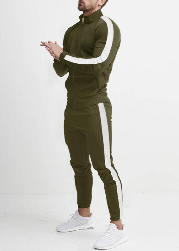 Versatile Design Men's Tracksuit Set With Coordinated Jacket And Trousers For Everyday Comfort And Casual Wear