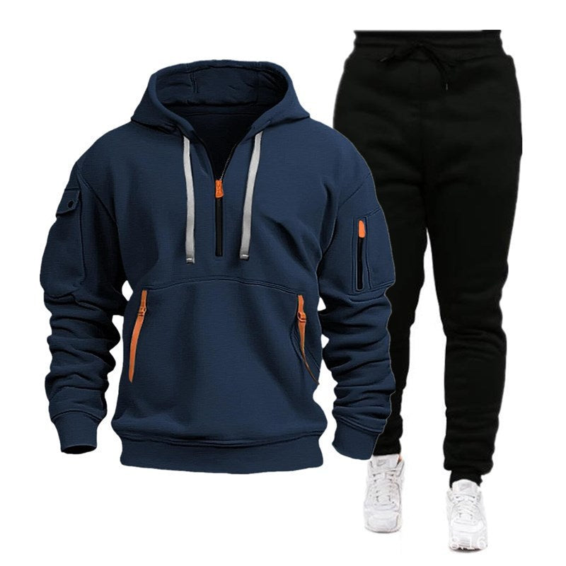 Mens Hoodie Tracksuit Set Premium Comfort For Casual Everyday Wear Modern Two Piece