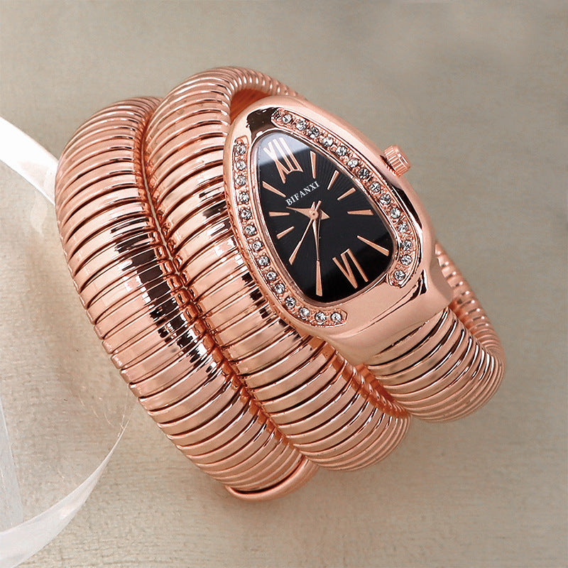 Eloura-Moda | Snake Watch with Quartz Movement and Personalized Bracelet