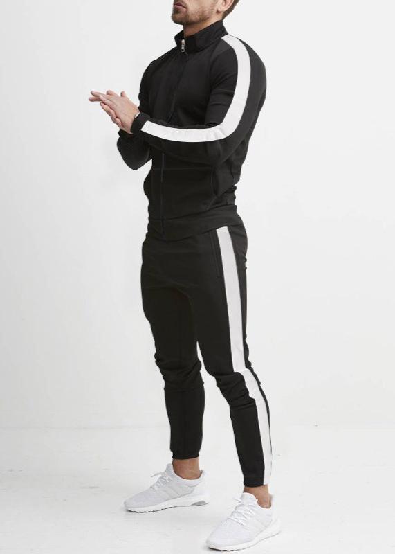 Versatile Design Men's Tracksuit Set With Coordinated Jacket And Trousers For Everyday Comfort And Casual Wear