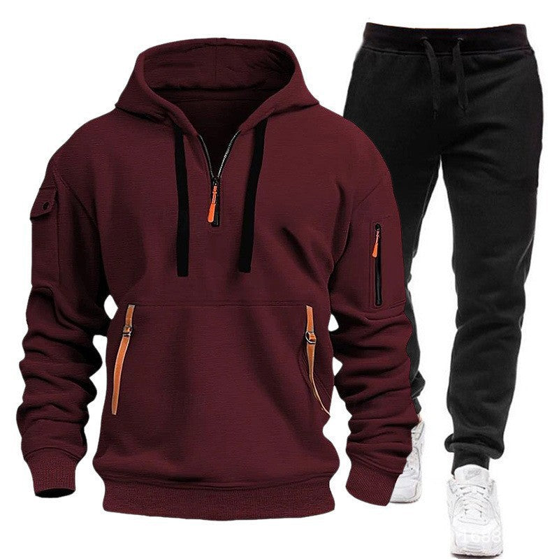 Mens Hoodie Tracksuit Set Premium Comfort For Casual Everyday Wear Modern Two Piece