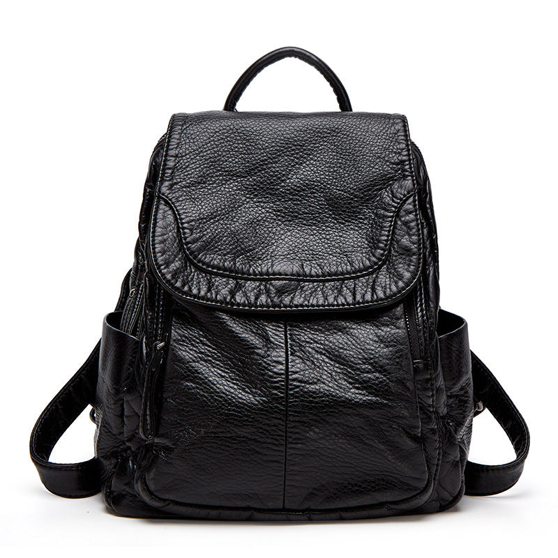 Voguestyle Soft Leather Backpack - Daily Use - Travel Details - Spacious Storage