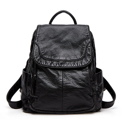 Voguestyle Soft Leather Backpack - Daily Use - Travel Details - Spacious Storage
