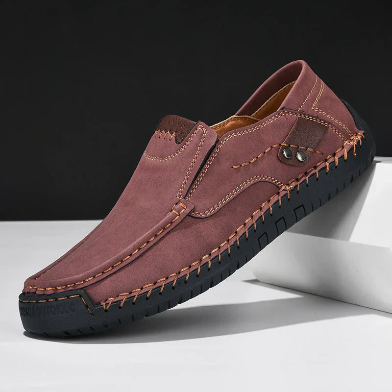 Gentlemans Trail Walkers Leather Shoes With Non Slip Soles For Men All Day Comfort Rugged Style