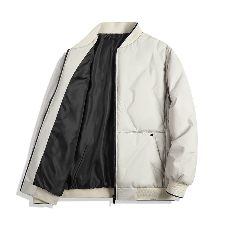 Men Quilted Puffer Bomber Jacket For Winter Warmth And Modern Everyday Style Padded Interior