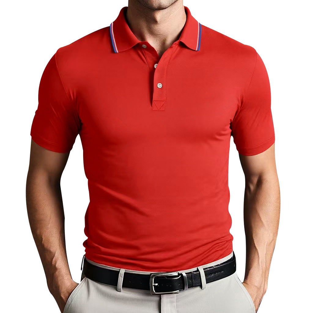 TrendAura Nordic Flair Unisex Polo Shirt Slim Fit Breathable Lightweight Short Sleeves Casual Polo Top