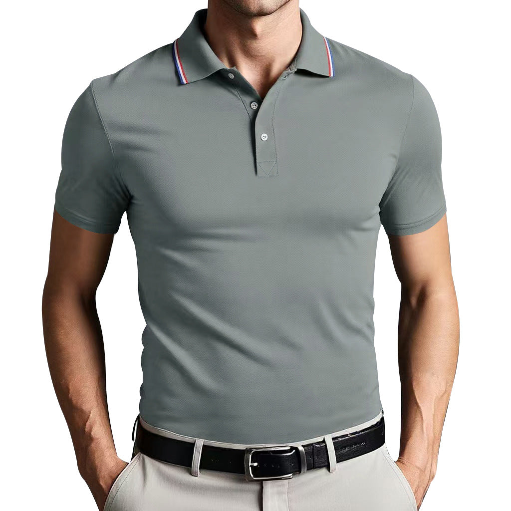 TrendAura Nordic Flair Unisex Polo Shirt Slim Fit Breathable Lightweight Short Sleeves Casual Polo Top