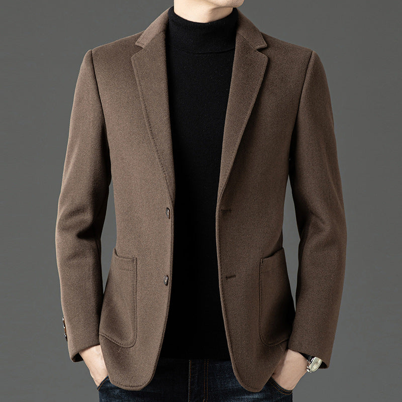 Nordisk Flair Men's Wool Blazer Slim Fit Notched Lapel Two Button Business Casual