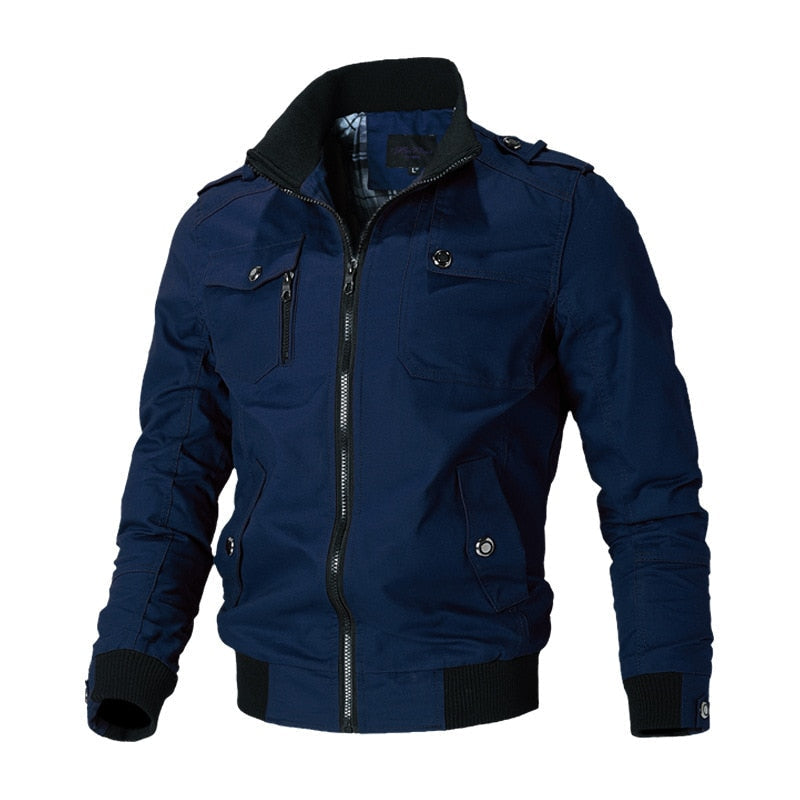 Elijah Casual Bomber Jacket Slim Fit With Zipper Closure And Ribbed Trim For All Seasons