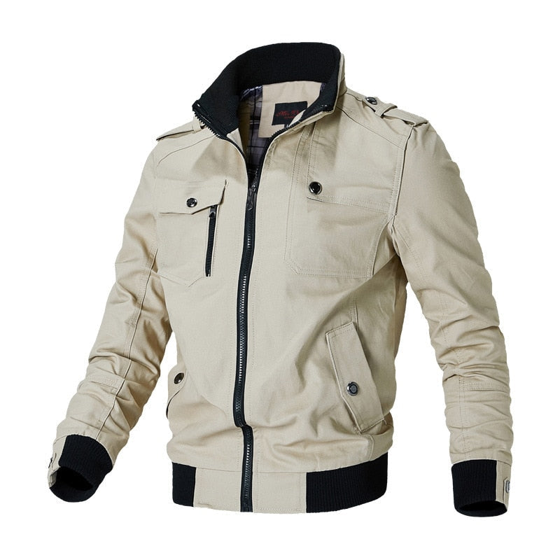 Elijah Casual Bomber Jacket Slim Fit With Zipper Closure And Ribbed Trim For All Seasons