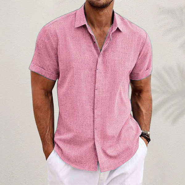 Men's Casual Summer Shirt Short Sleeve Breathable Everyday Wear For Men Polished Weekend Ready