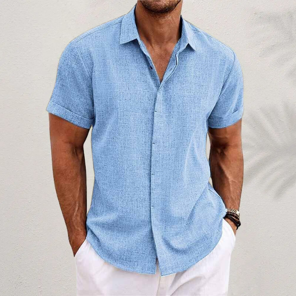 Men's Casual Summer Shirt Short Sleeve Breathable Everyday Wear For Men Polished Weekend Ready