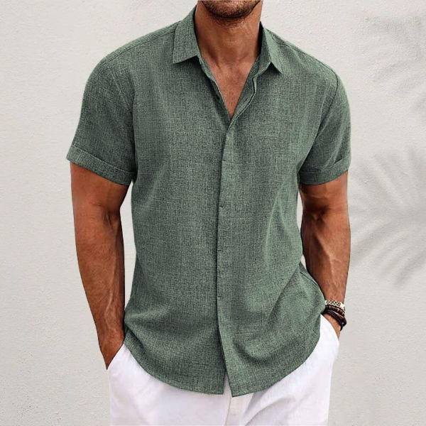 Men's Casual Summer Shirt Short Sleeve Breathable Everyday Wear For Men Polished Weekend Ready