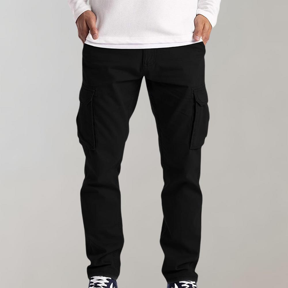 Mens Casual Cargo Pants With Relaxed Fit And Multiple Pockets For Everyday Wear Durable Comfort