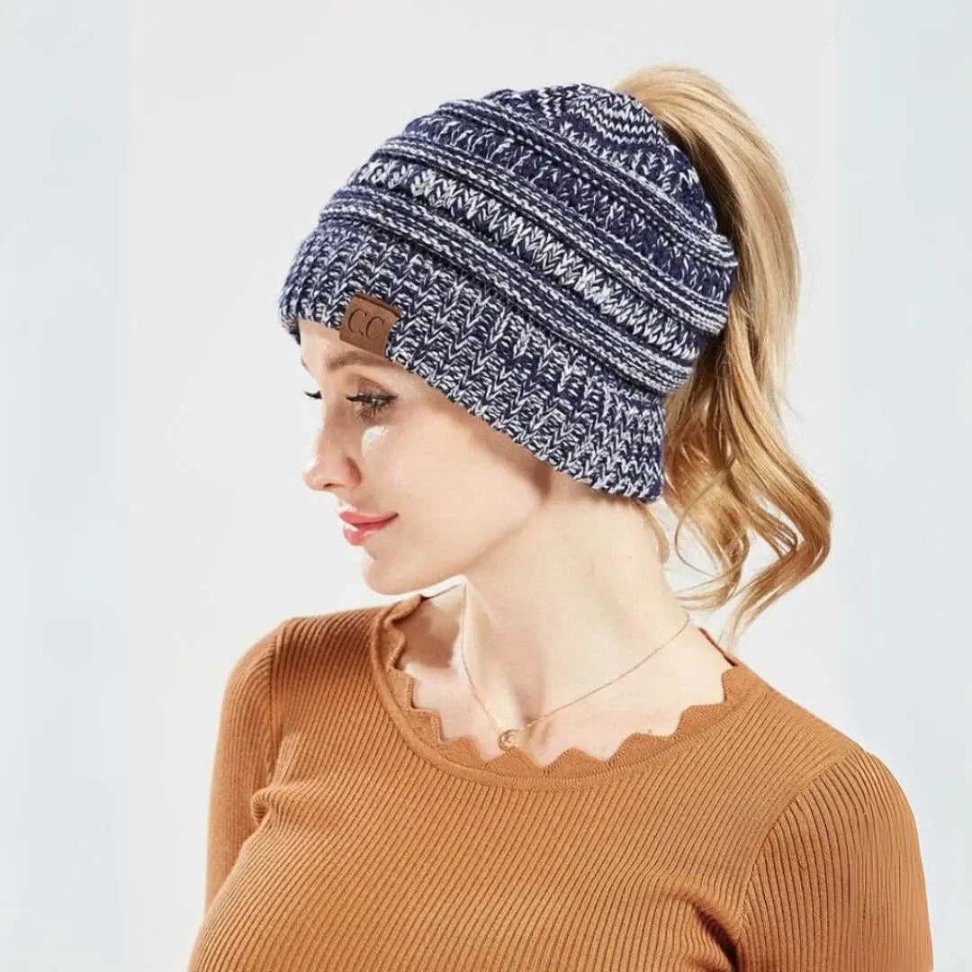 Olie Knit Ponytail Beanie