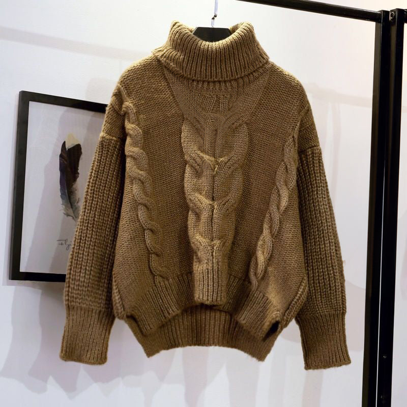 Sophie Thick Knit Turtleneck Sweater For Women Cozy Luxury Warmth Elegant Fit All Day Comfort