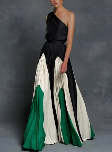 One-Shoulder Asymmetrical Maxi Dress for Women – Elegant & Flowing
