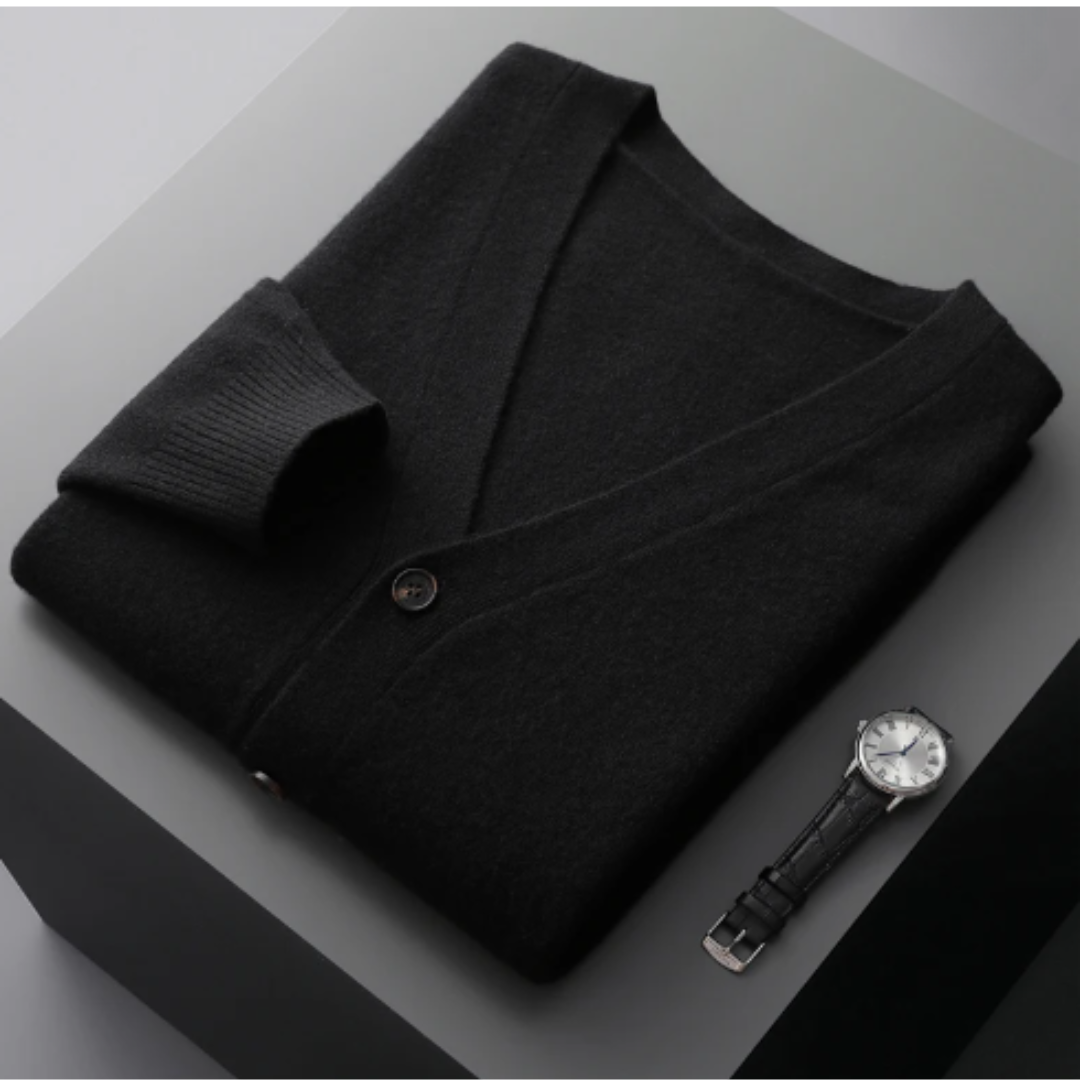 Cardigan with Button Front for Men