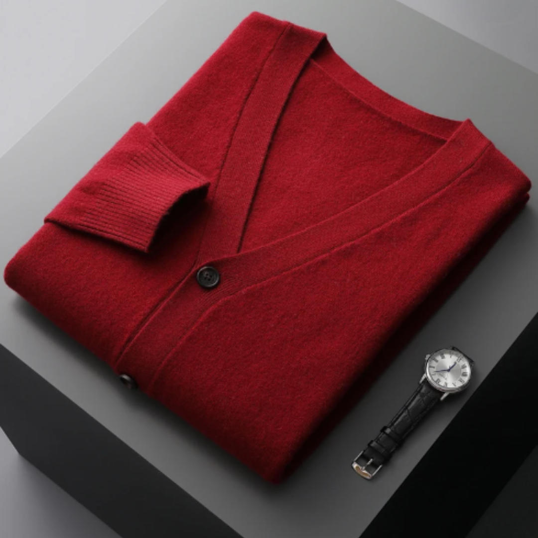 Cardigan with Button Front for Men