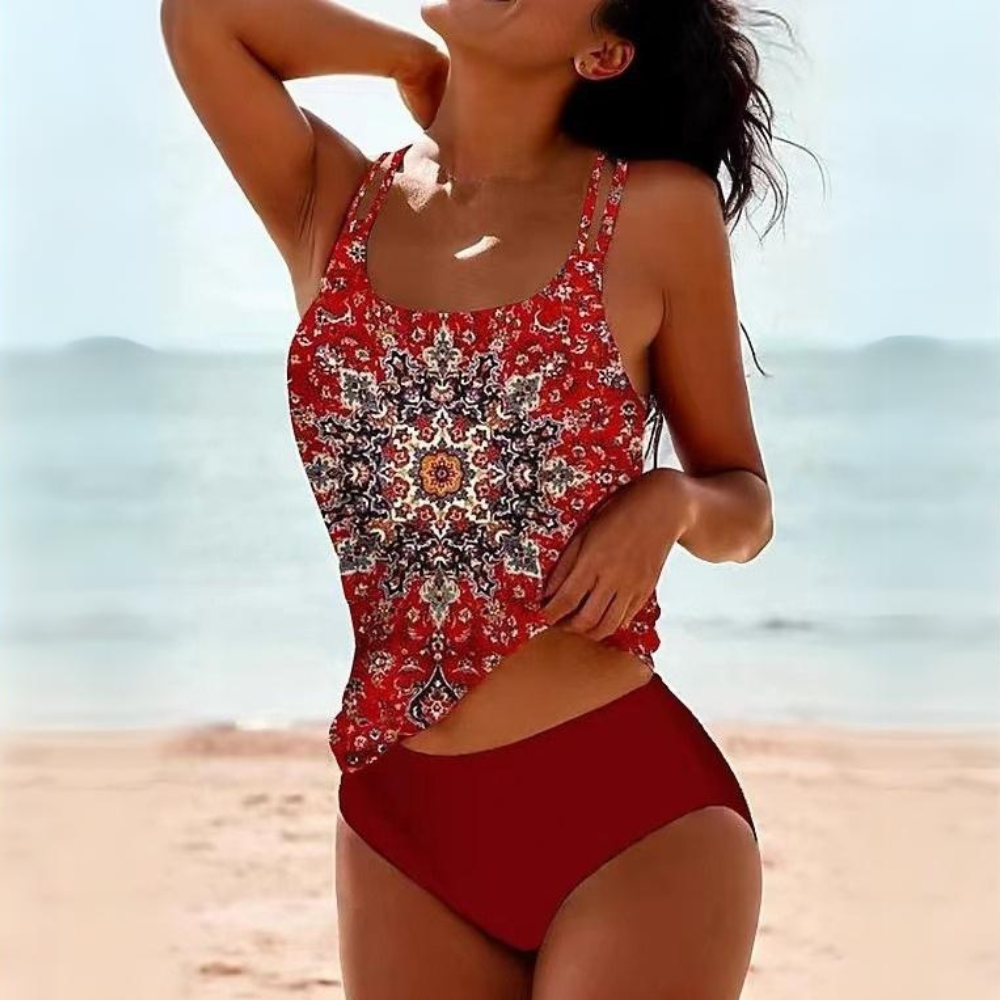 Wendy - Scoop Neck Tankini Set