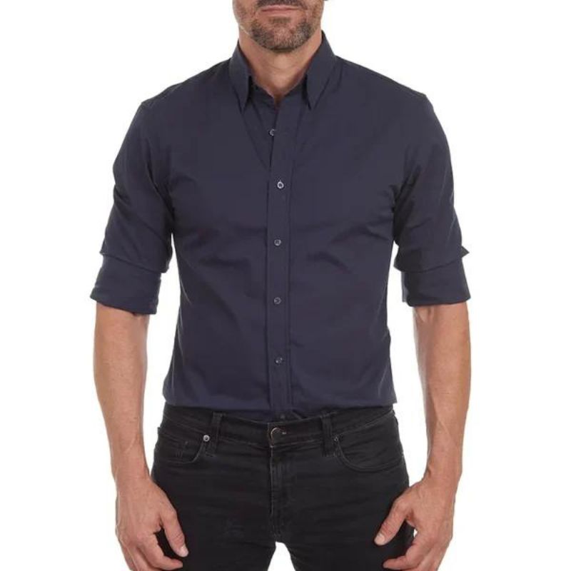 Men's Shirt Slim Fit Breathable Blend Zipper Closure Smart Casual Nordic Flair Inspired By TrendAura