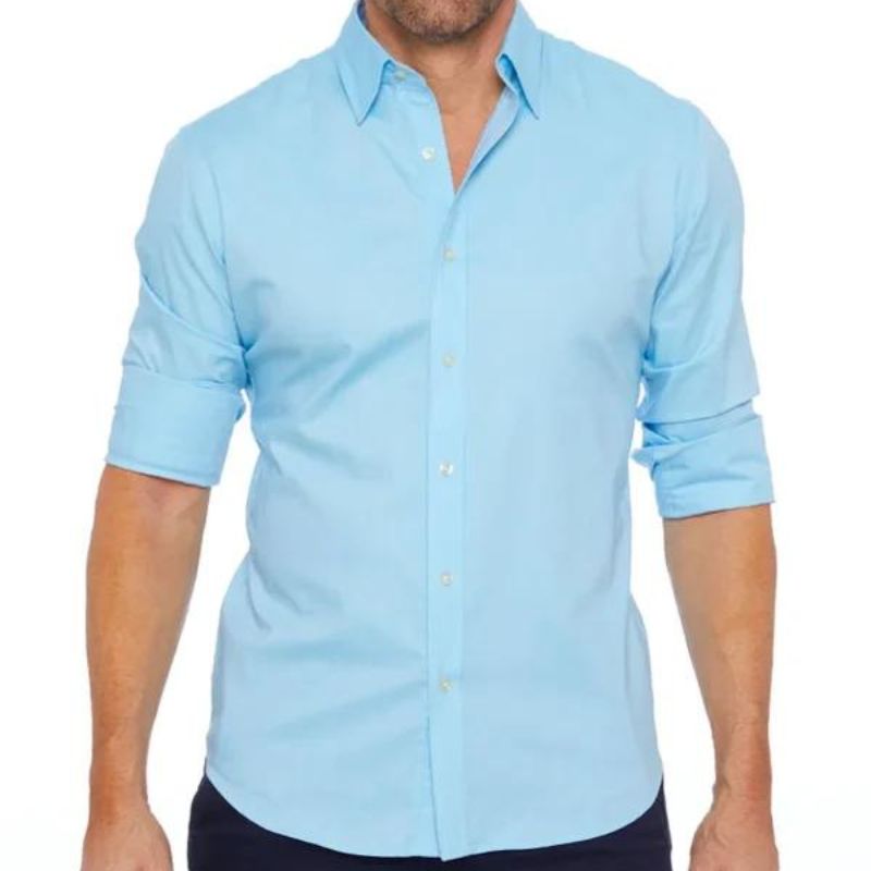 Men's Shirt Slim Fit Breathable Blend Zipper Closure Smart Casual Nordic Flair Inspired By TrendAura