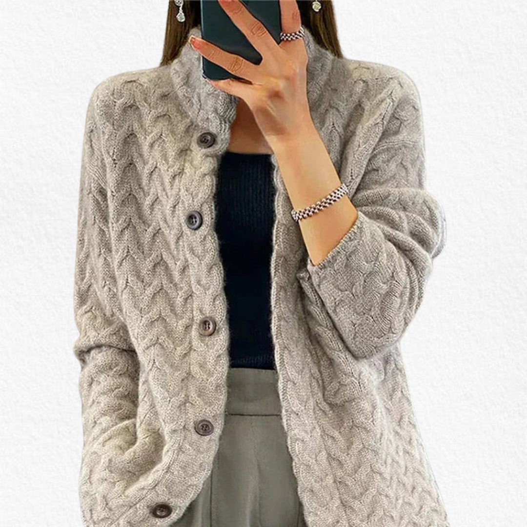 Patty Knitted Cardigan Cozy Open-Front Layer For Women Soft Warmth And Versatile Everyday Wear