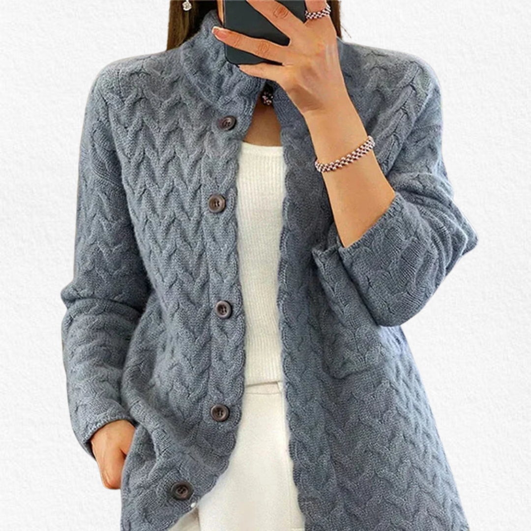 Patty Knitted Cardigan Cozy Open-Front Layer For Women Soft Warmth And Versatile Everyday Wear