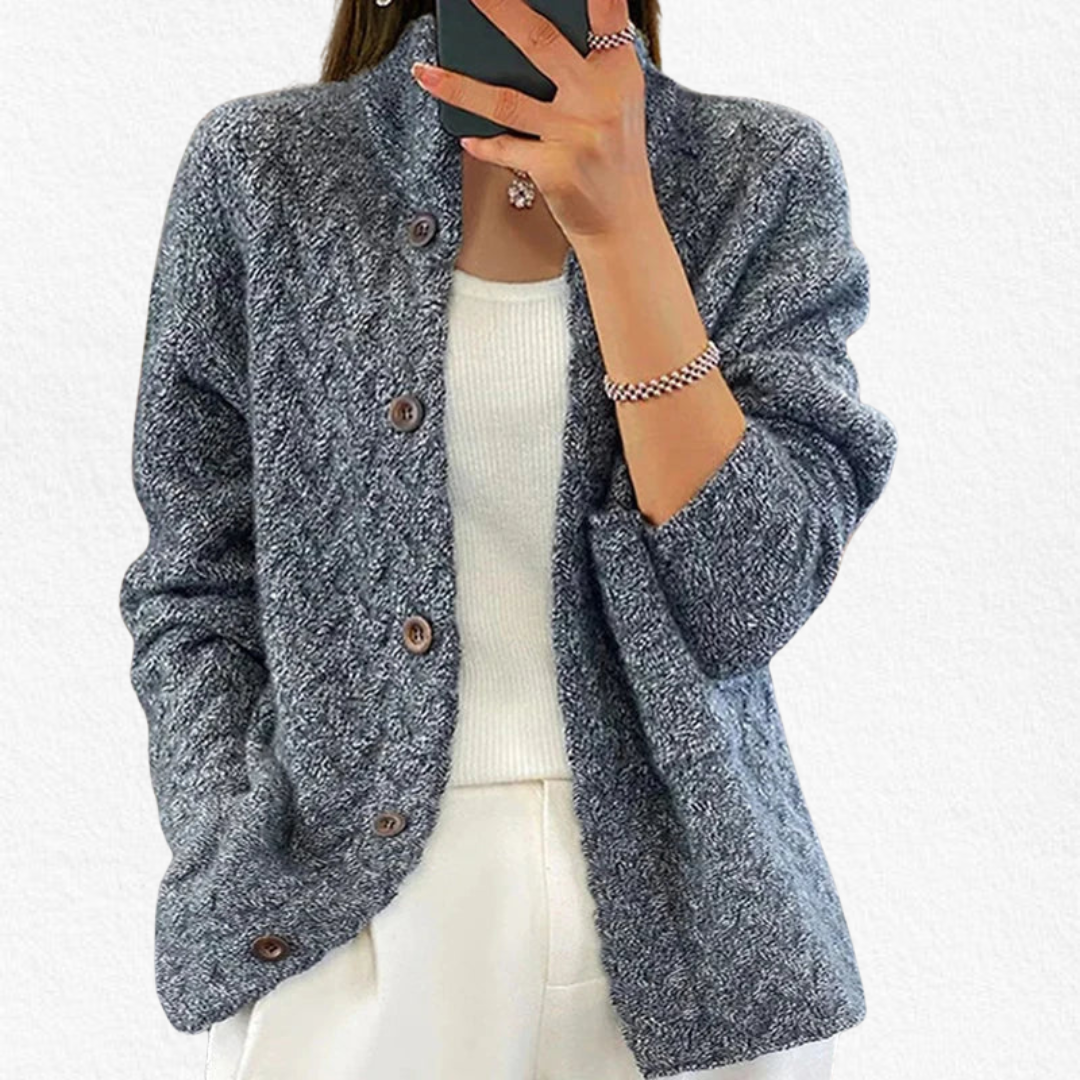 Patty Knitted Cardigan Cozy Open-Front Layer For Women Soft Warmth And Versatile Everyday Wear
