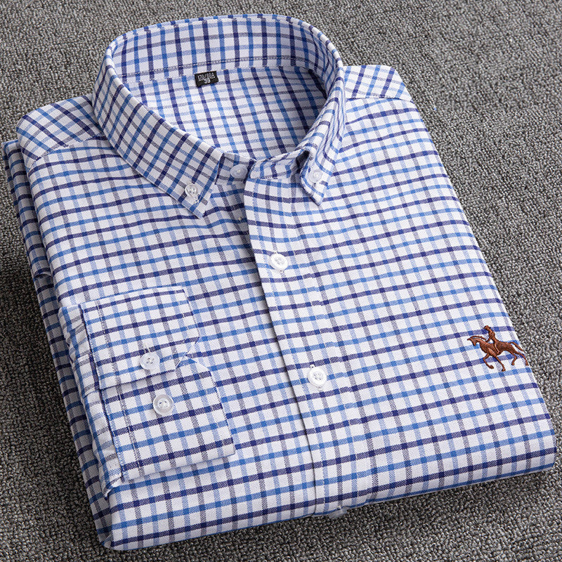 Jason Mens Checkered Button Down Shirt By TrendAura Classic Casual Shirt For Everyday Style
