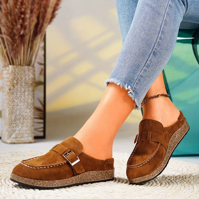 LUIZ Modern Vintage Leather Sandals For Men Soft Lightweight Comfort With Cork Insole