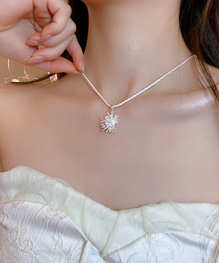 Collier avec pendentif feu d'artifice en soie, cuivre et zircon, design original - TrendAura
