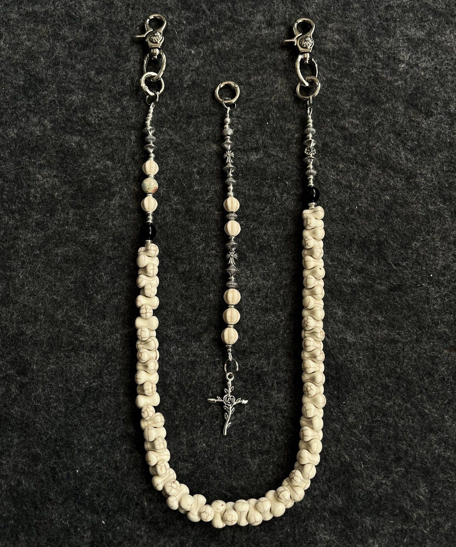 Chaîne de taille en soie et métal avec perles et perles, design original - TrendAura