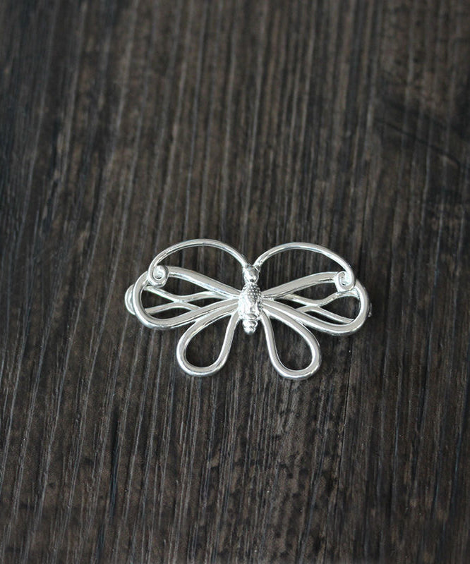 Épingle à cheveux en argent sterling avec nœud en soie au design original - TrendAura