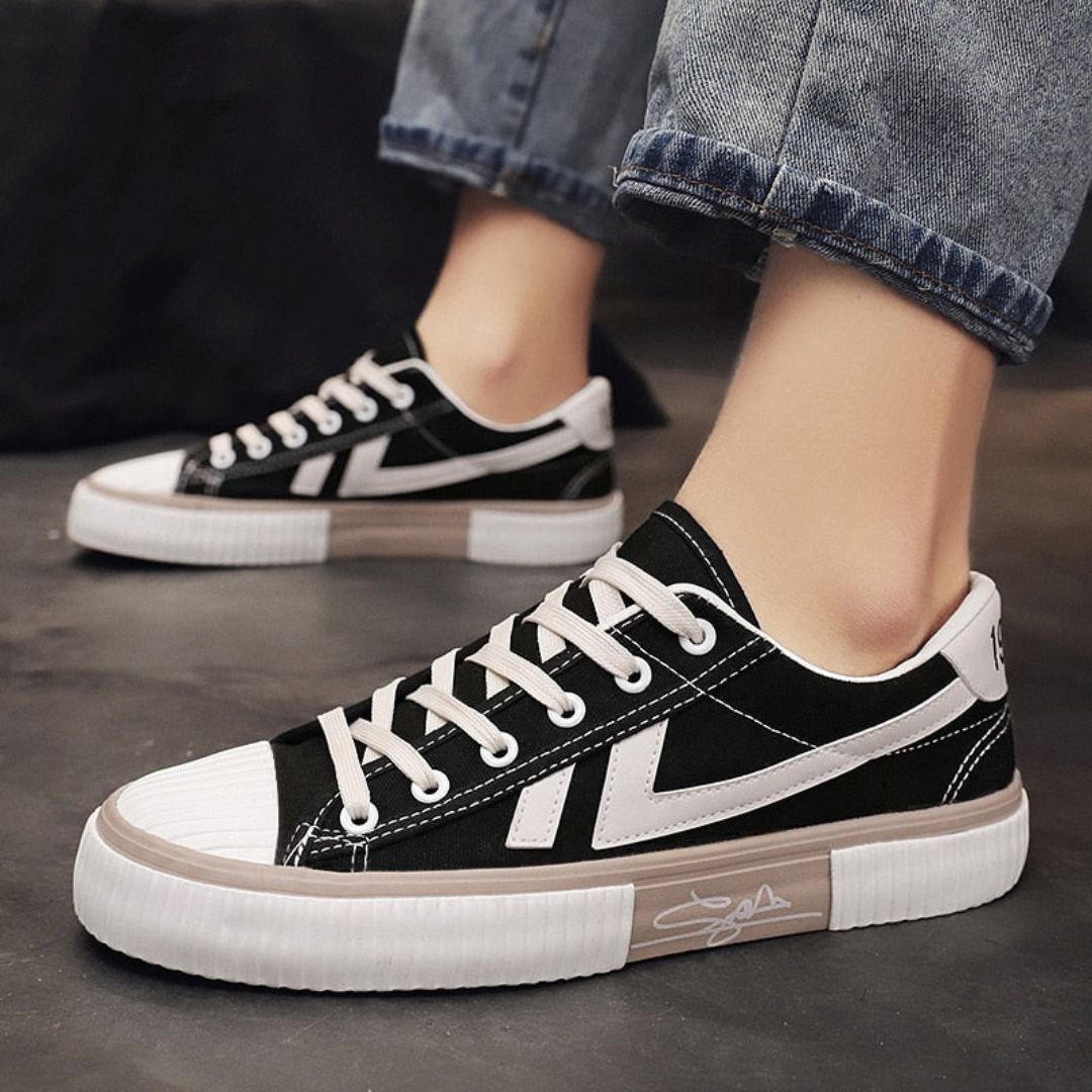 Orin Classic Canvas Sneakers For Men Breathable Canvas Upper Durable Casual Footwear
