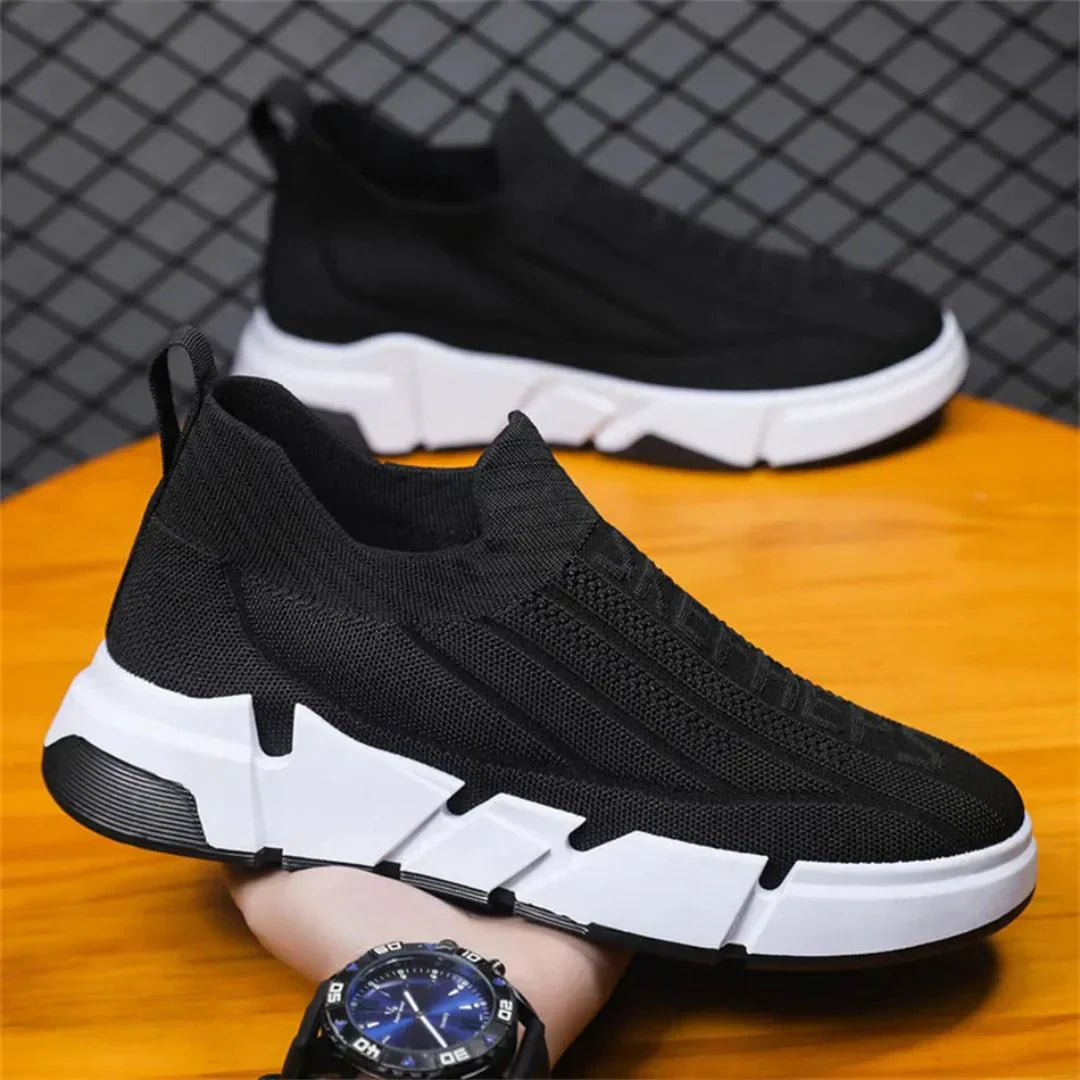 Orion Kinetix Sneakers By TrendAura Adaptive Knit Upper High Grip Rubber Sole Breathable Mesh Padded Heel Tab