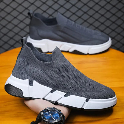 Orion Kinetix Sneakers By TrendAura Adaptive Knit Upper High Grip Rubber Sole Breathable Mesh Padded Heel Tab