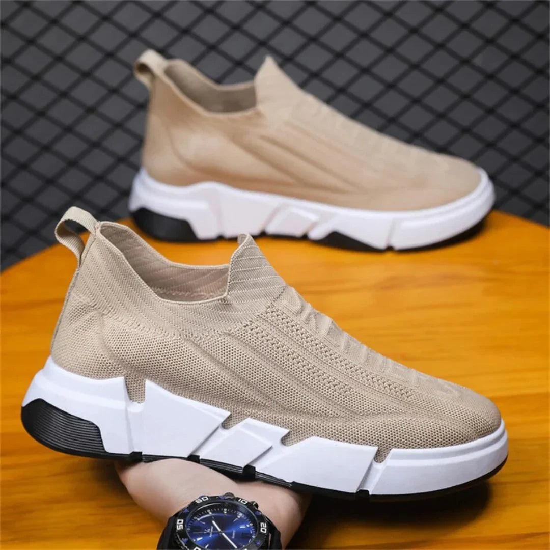 Orion Kinetix Sneakers By TrendAura Adaptive Knit Upper High Grip Rubber Sole Breathable Mesh Padded Heel Tab
